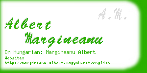 albert margineanu business card